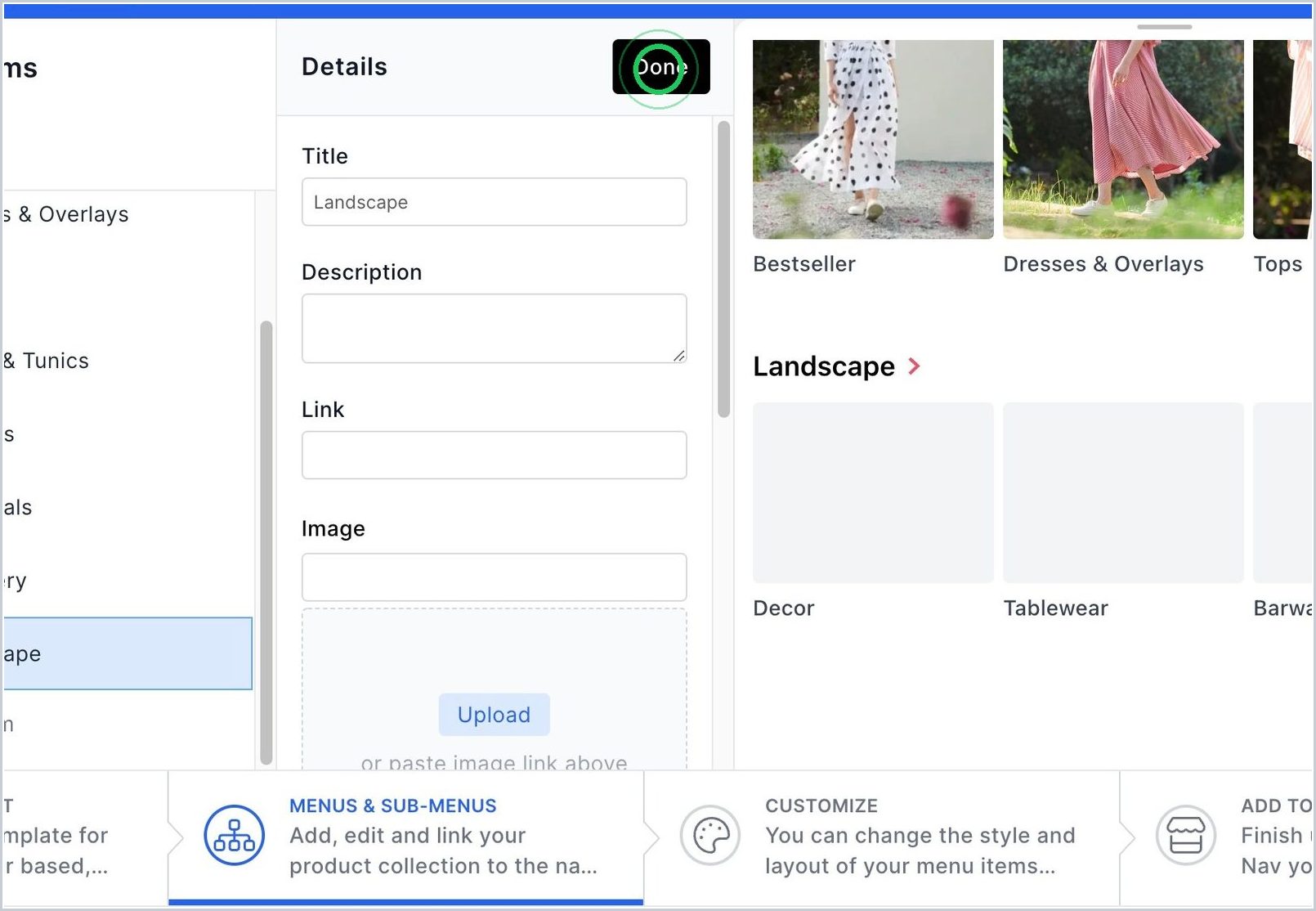 How do I add Categories? — step 7