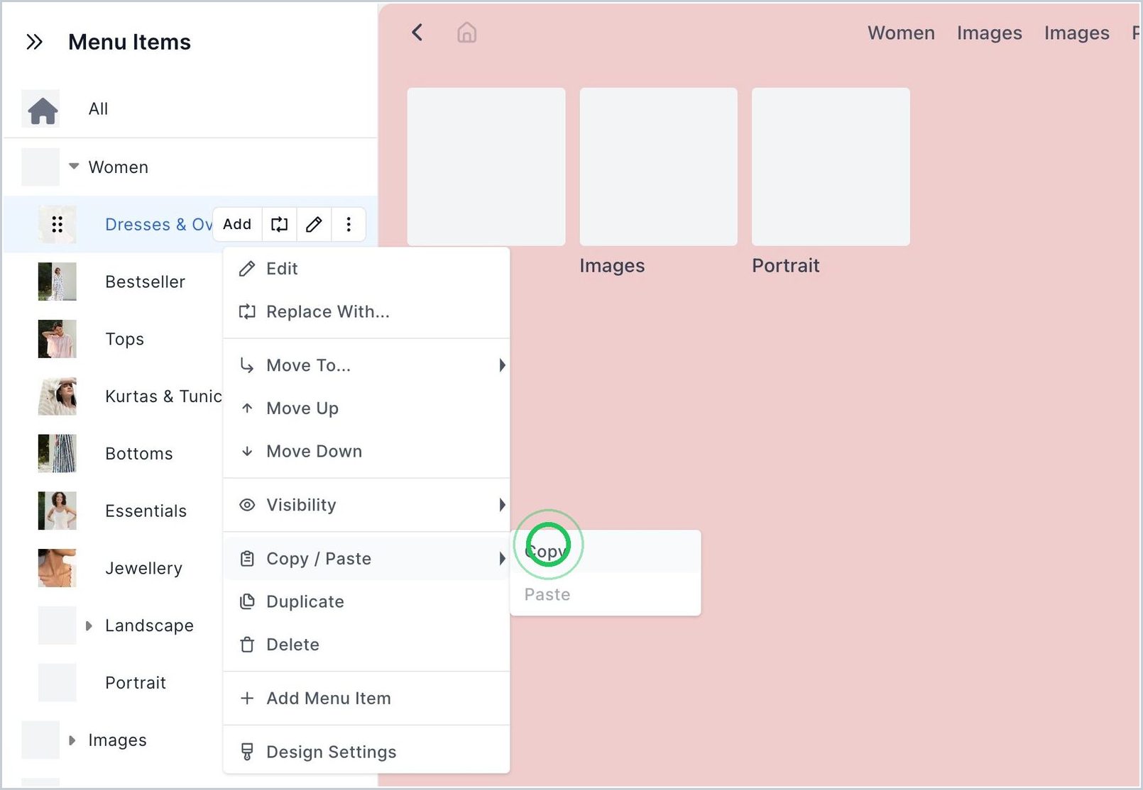 How do I copy categories from one Nav to another? — step 2