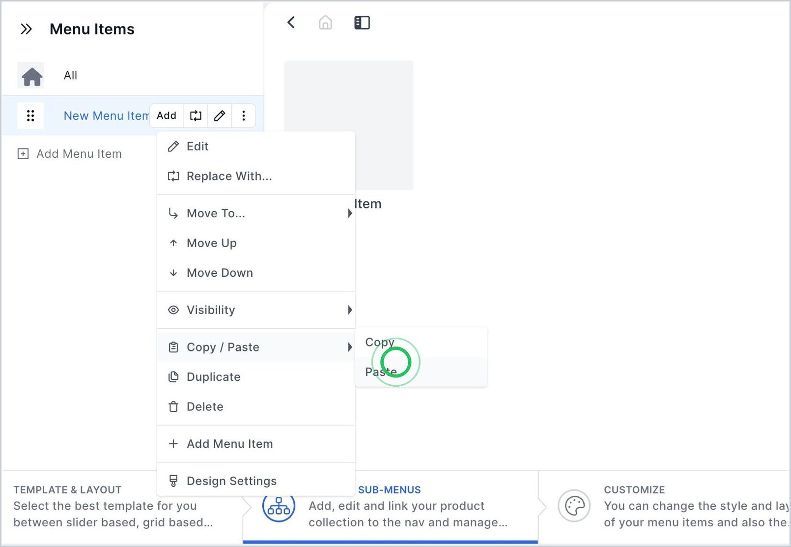 How do I copy categories from one Nav to another? — step 8