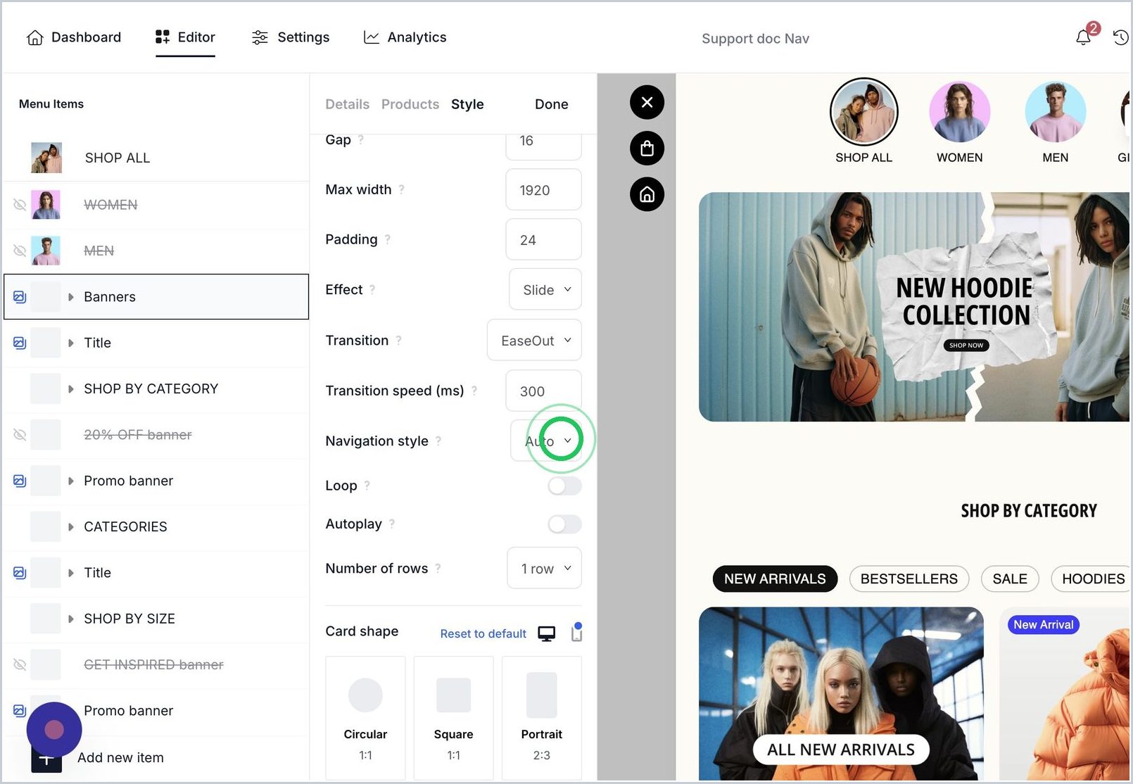How can I customize my Nav slider and add features like autoplay, loop, etc? — step 3