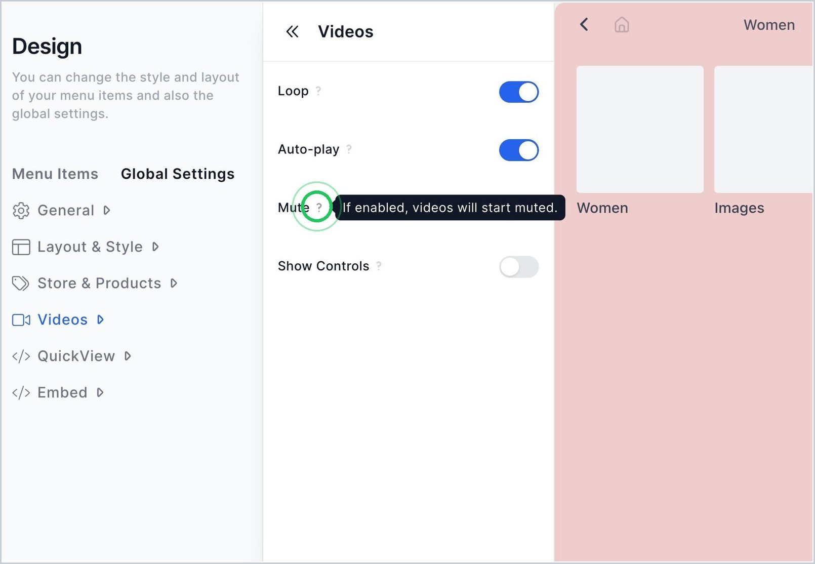 How can I Mute my Videos? — step 1