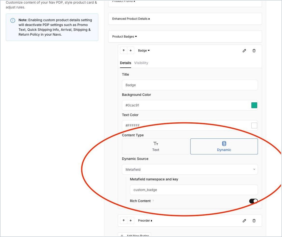 How do I add a Badge on my PDP ? — step 9
