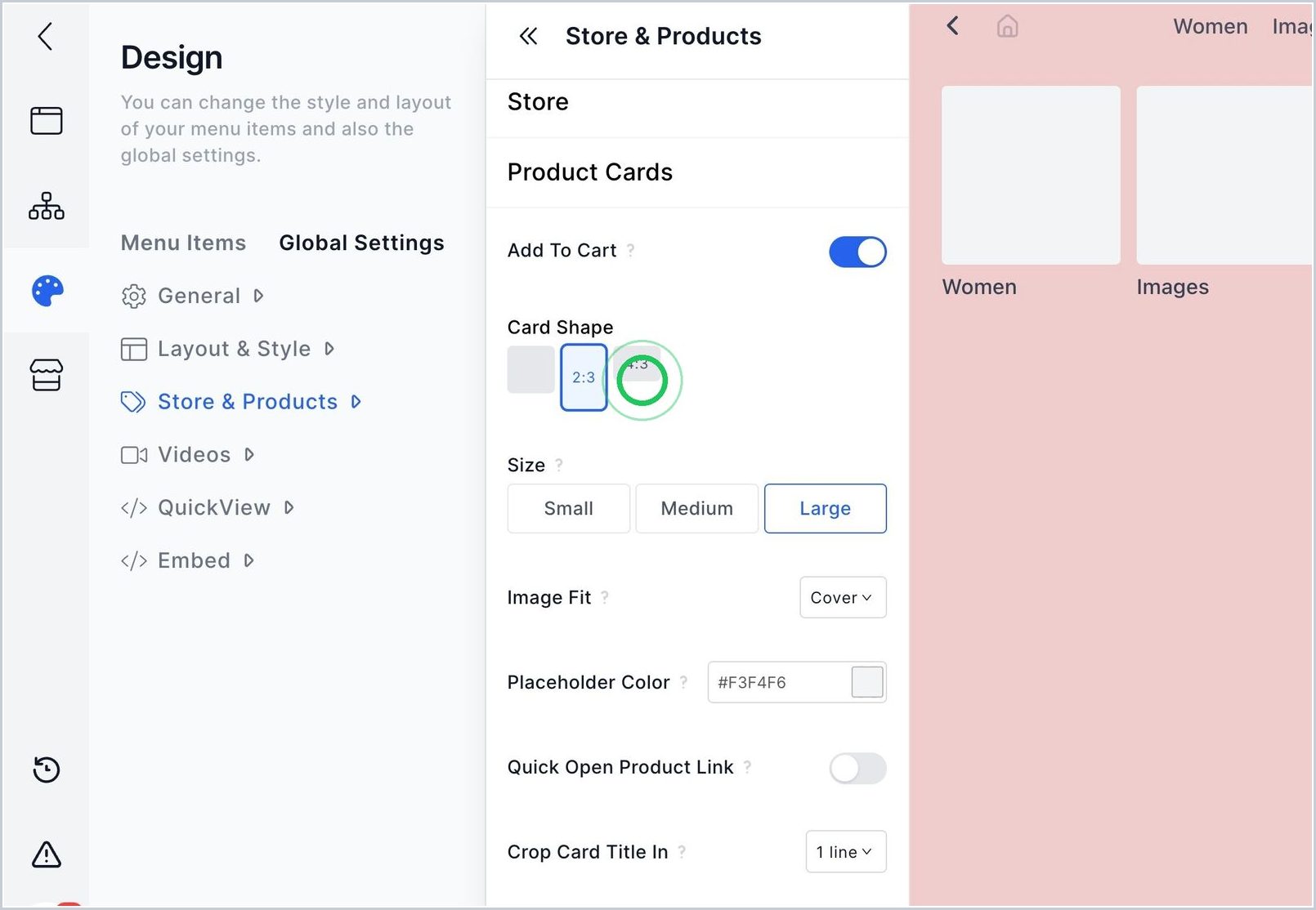 How can I change Product Card Shape? — step 1