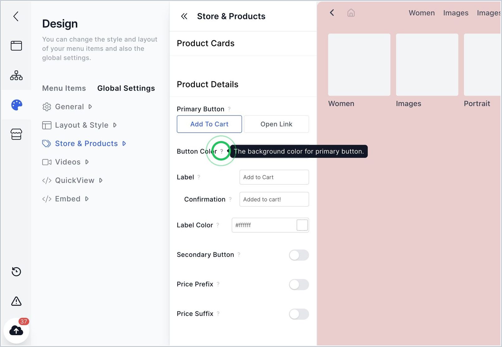 How can I customize PDP CTA Button Color? — step 1