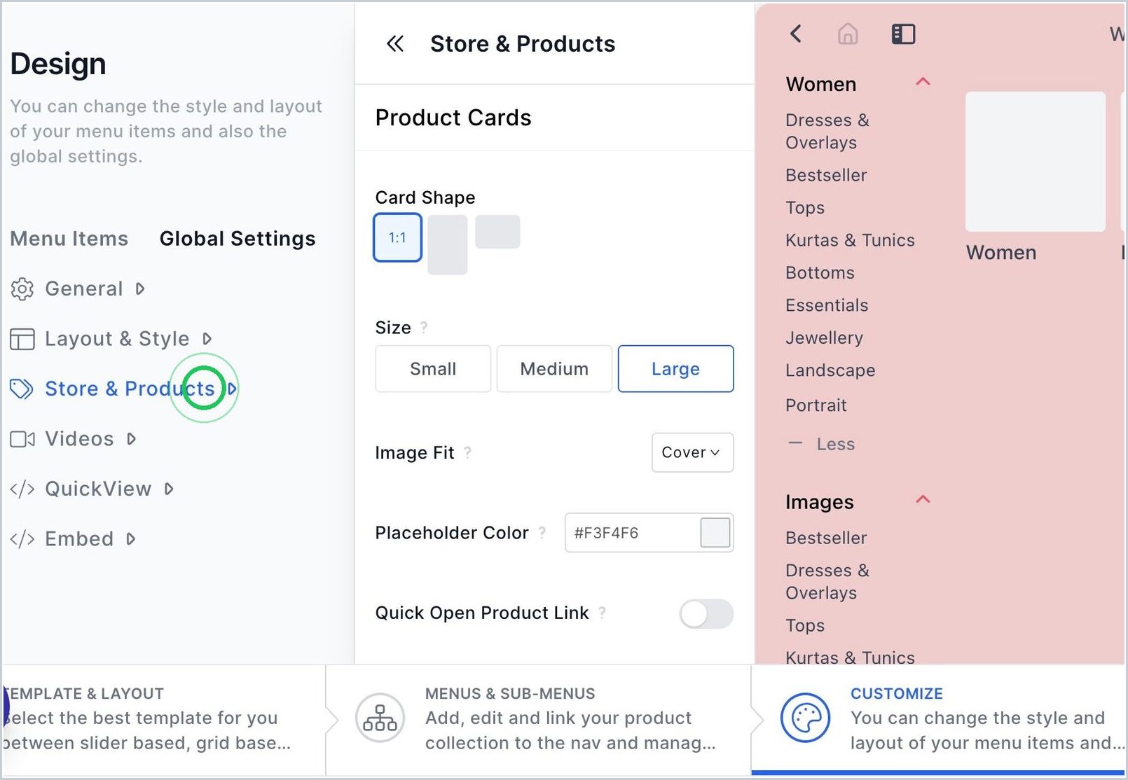 How to enable Product Card Fit-to-Container? — step 1