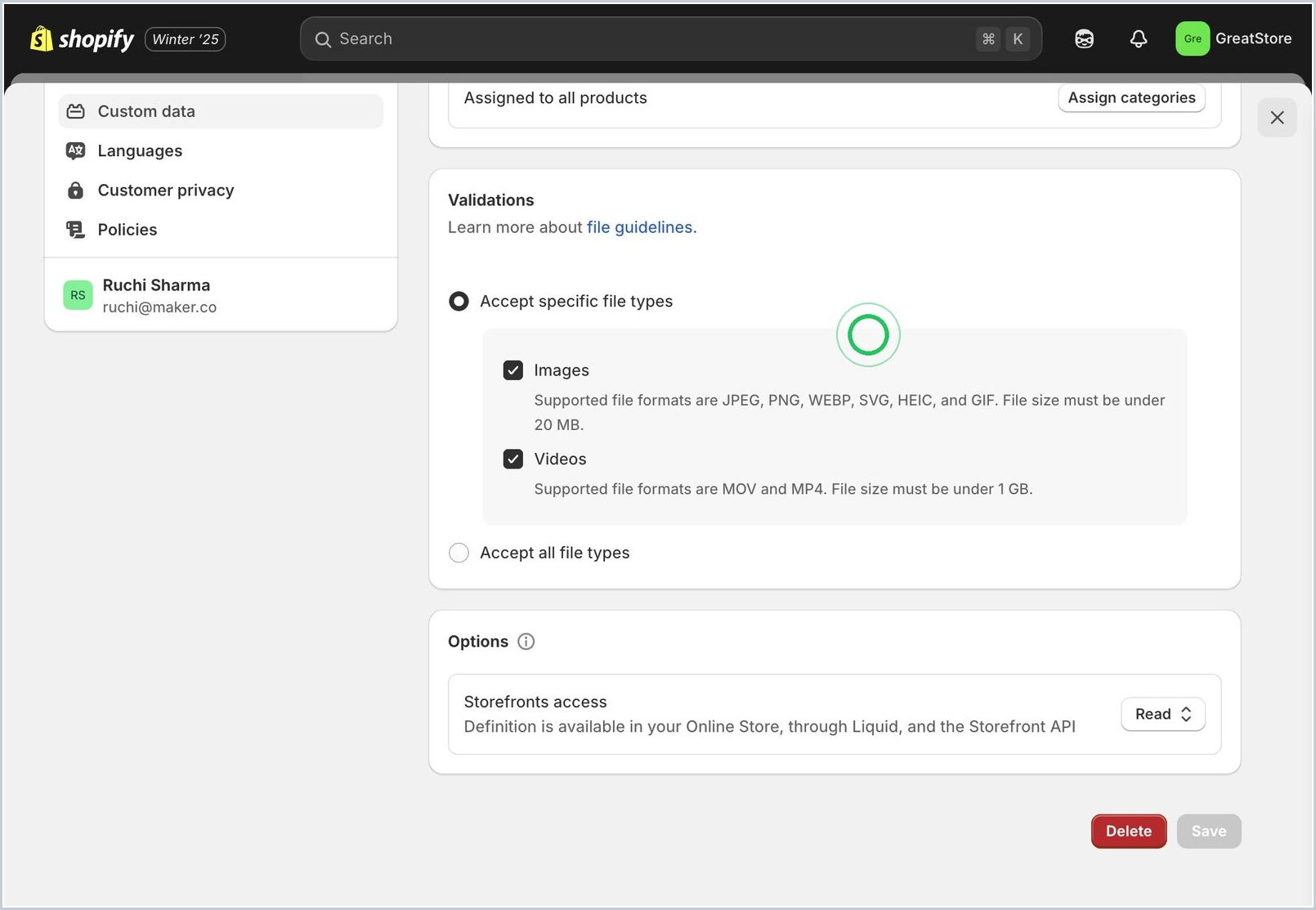 How do you add enhanced content to PDPs via Shopify Metafields? — step 8