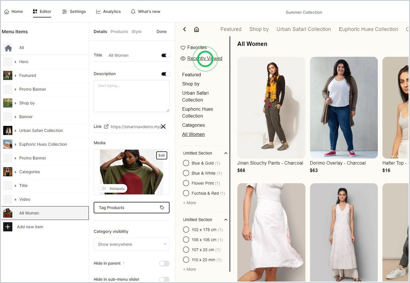 Enabling Recently Viewed feature in Maker Nav — step 6