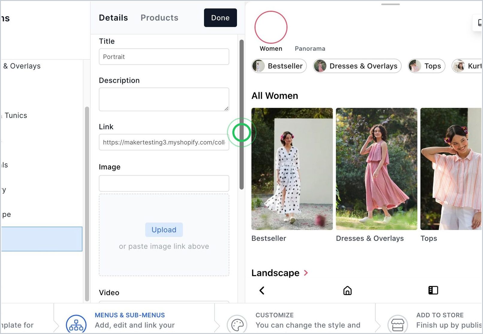 How do I add Products to my Nav? — step 8