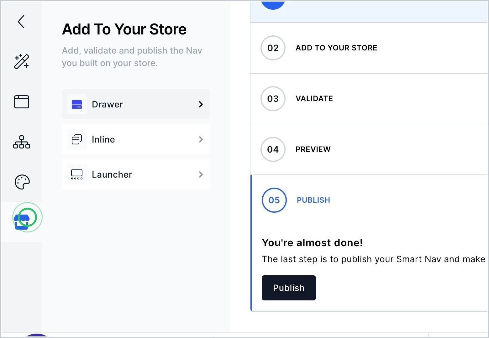 How do I Publish my Nav? — step 1