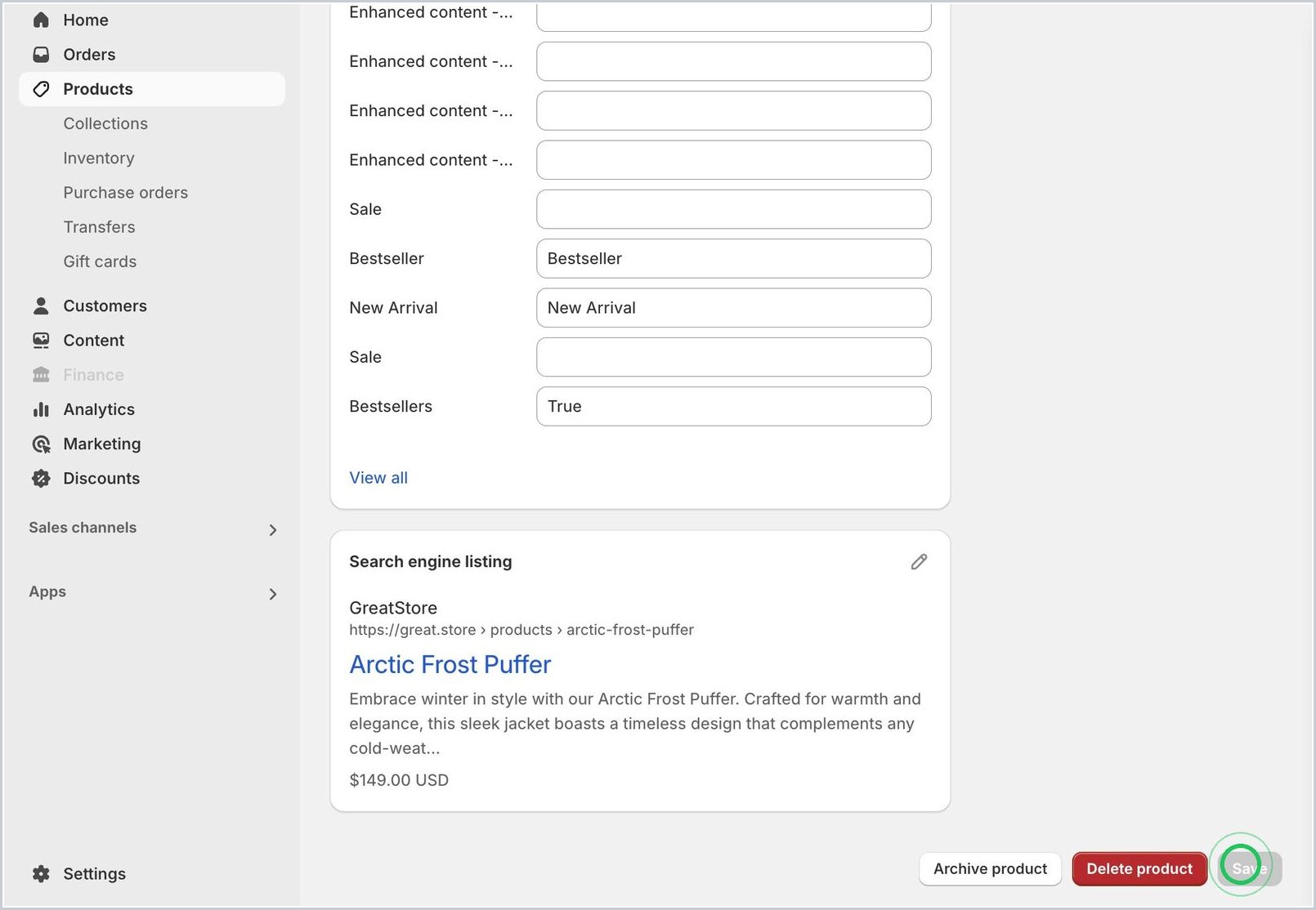 How do you add enhanced content to PDPs via Shopify Metafields? — step 18