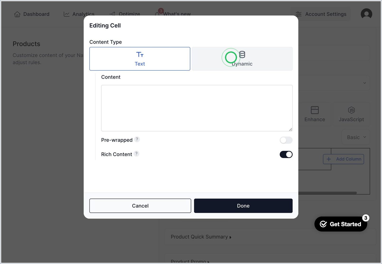 How do I add a table in my product details section on a PDP? — step 9