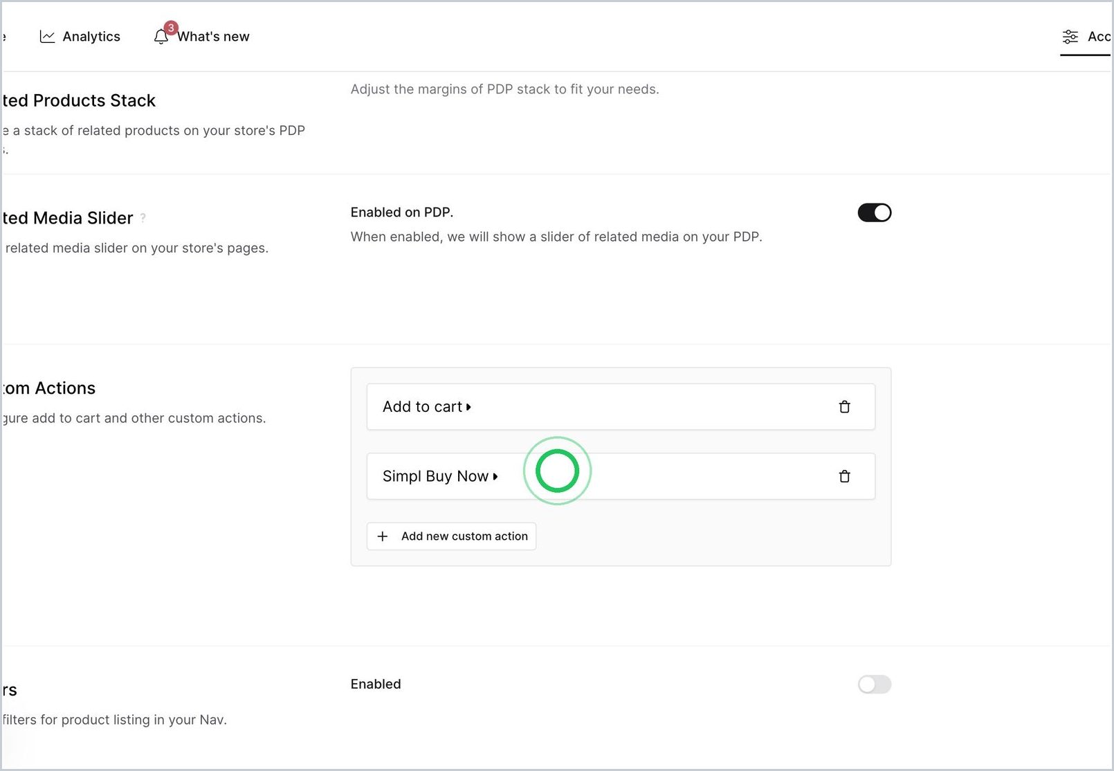 How do I add a third CTA in Nav PDP? — step 3