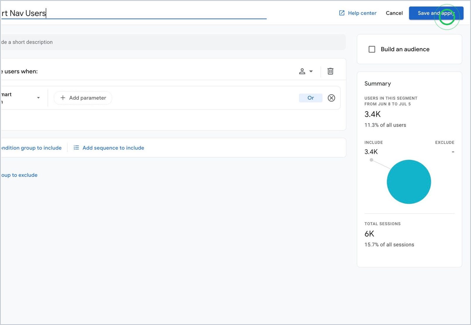 Step-by-Step Guide: Creating Nav vs No Nav Report in GA4 — step 7