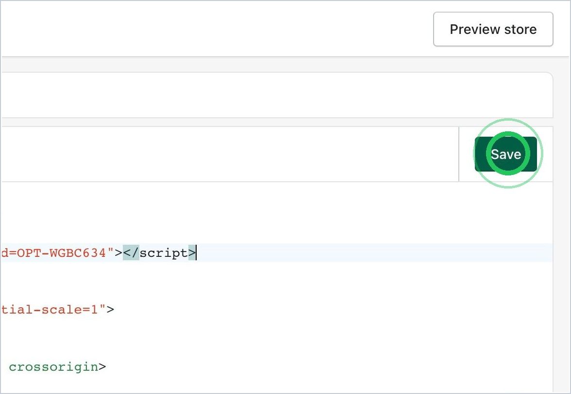 How can I add Google Optimize to my Shopify Store? — step 9