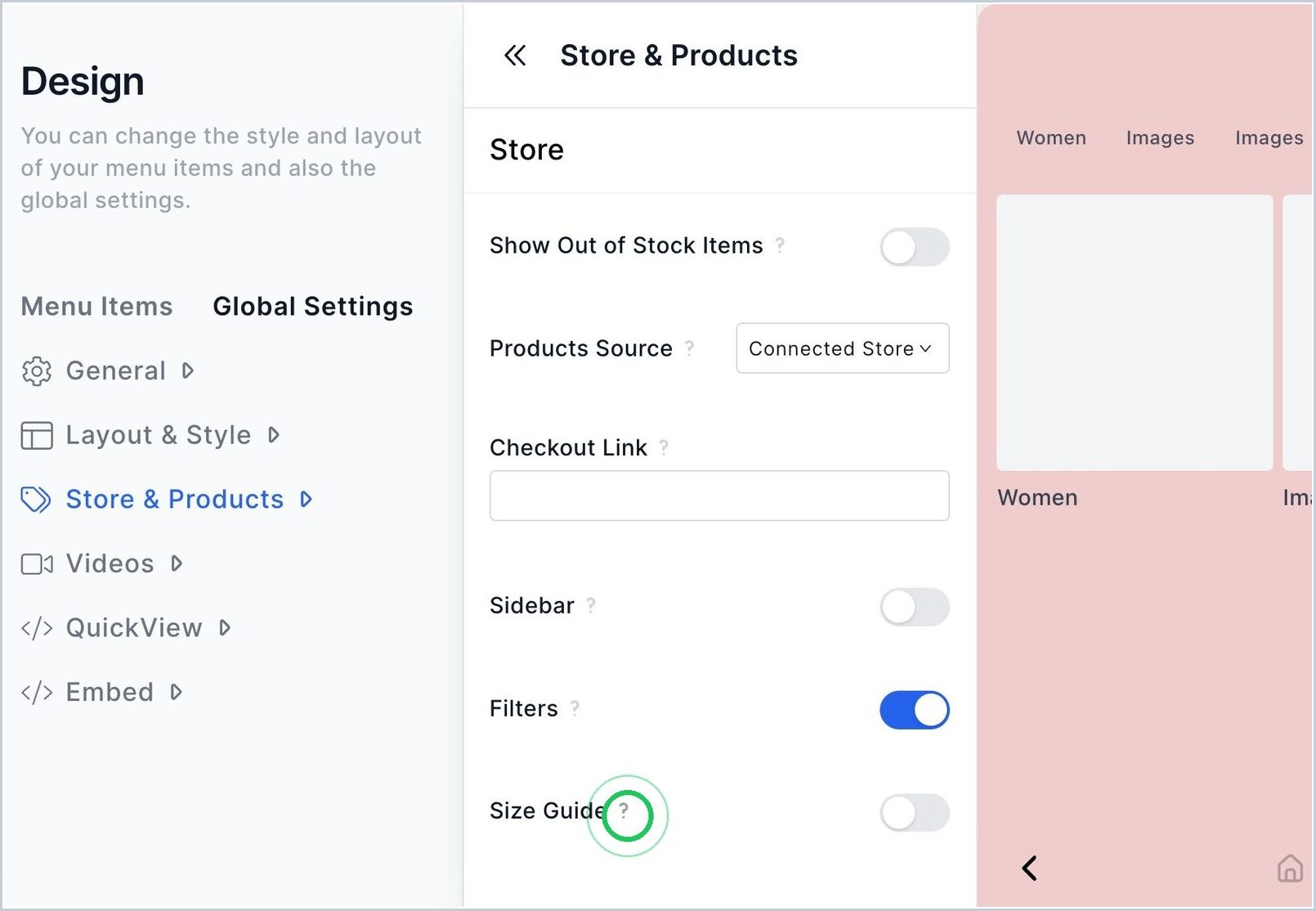 How can I add a Size Guide? — step 1