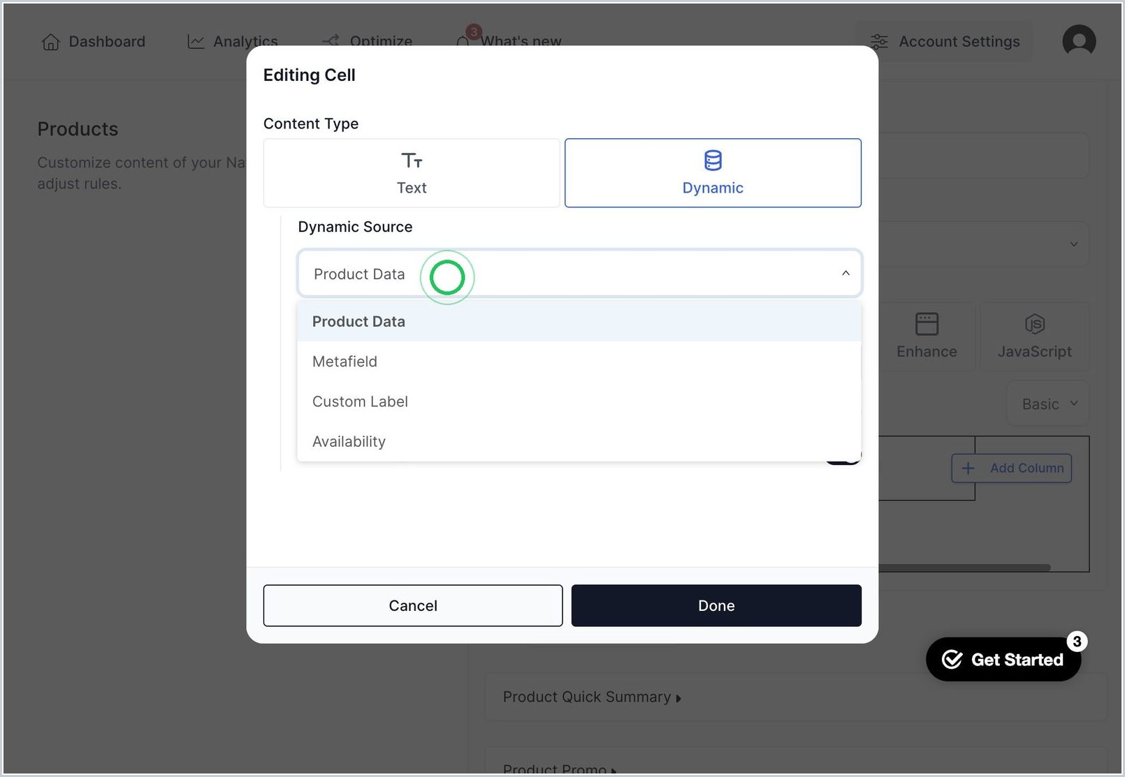 How do I add a table in my product details section on a PDP? — step 10
