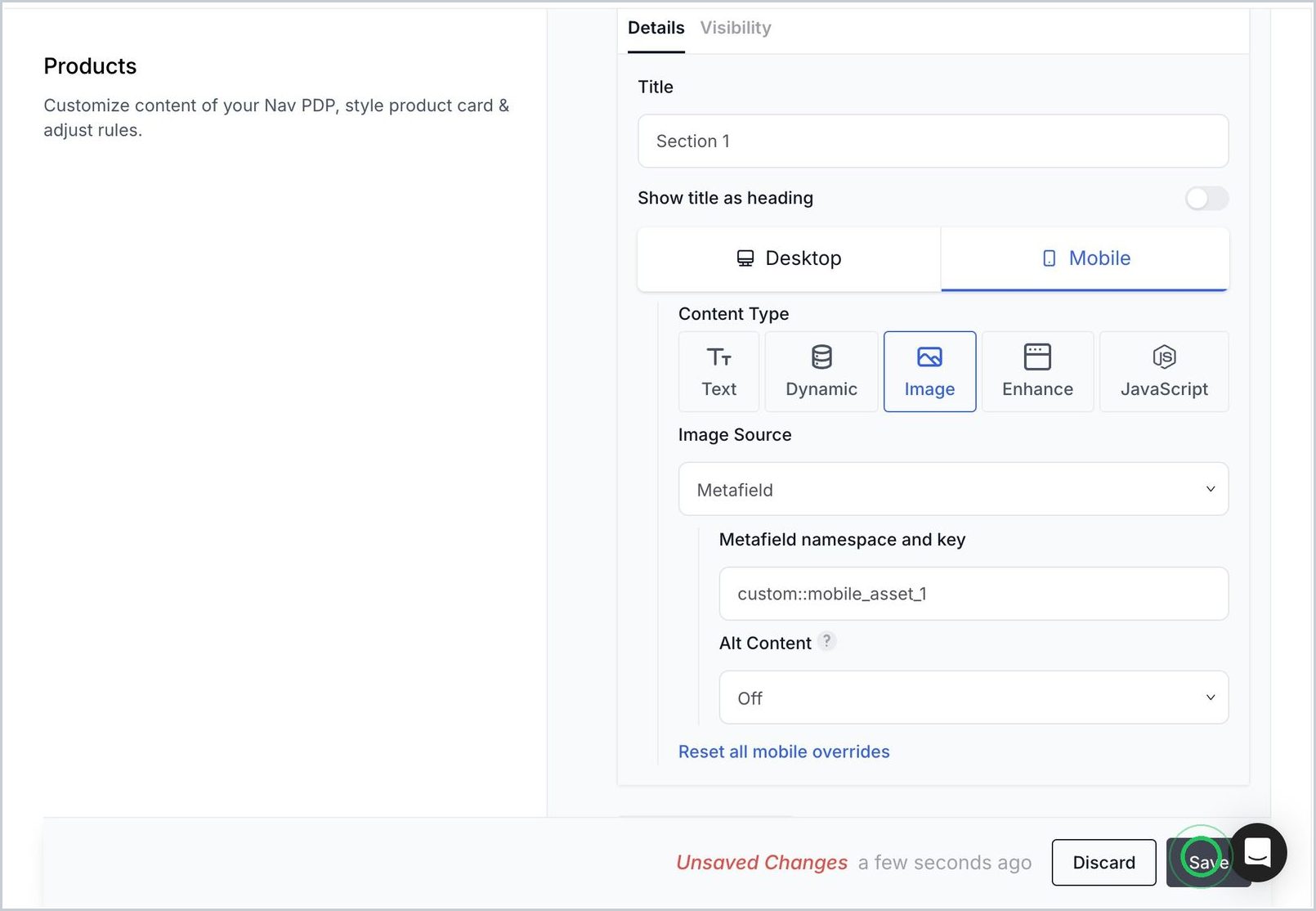 How do you add enhanced content to PDPs via Shopify Metafields? — step 30
