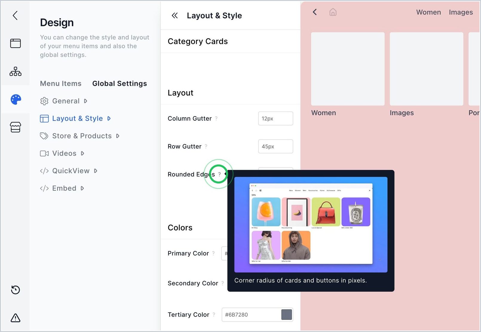 How can I add Rounded Edges for Styling? — step 1
