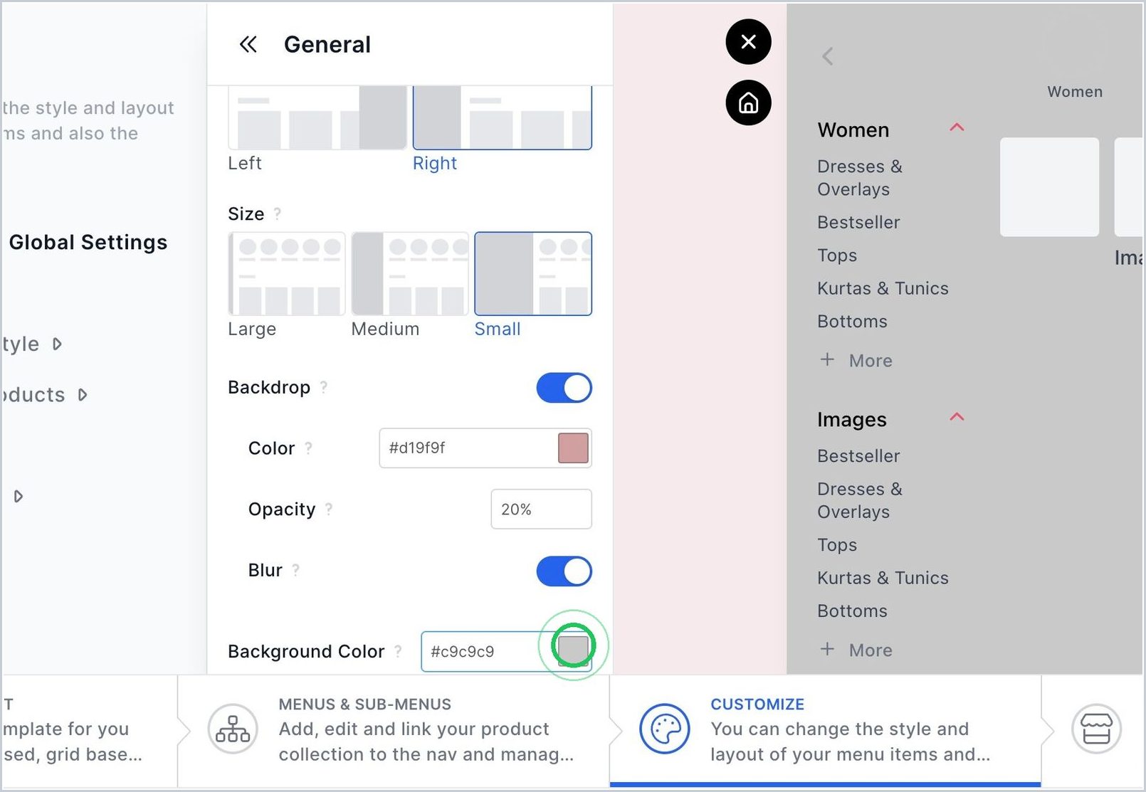 How can I enable Panel Backdrop? — step 6