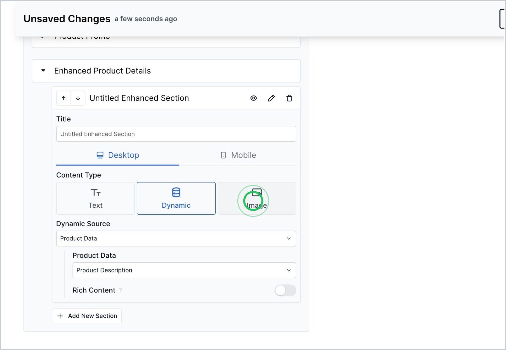 How can I add Enhanced Content in My PDP's? — step 6