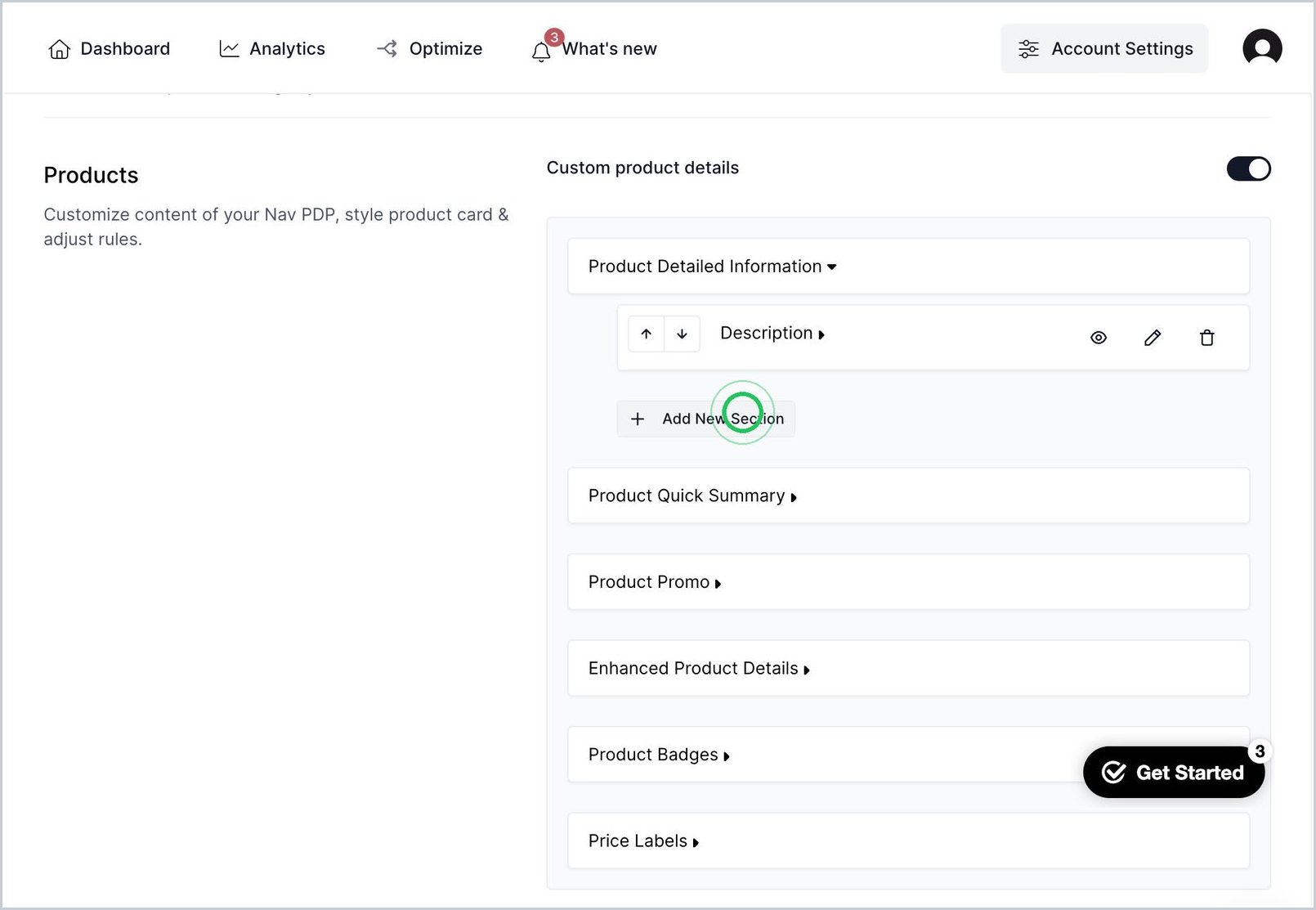 How do I add a table in my product details section on a PDP? — step 4