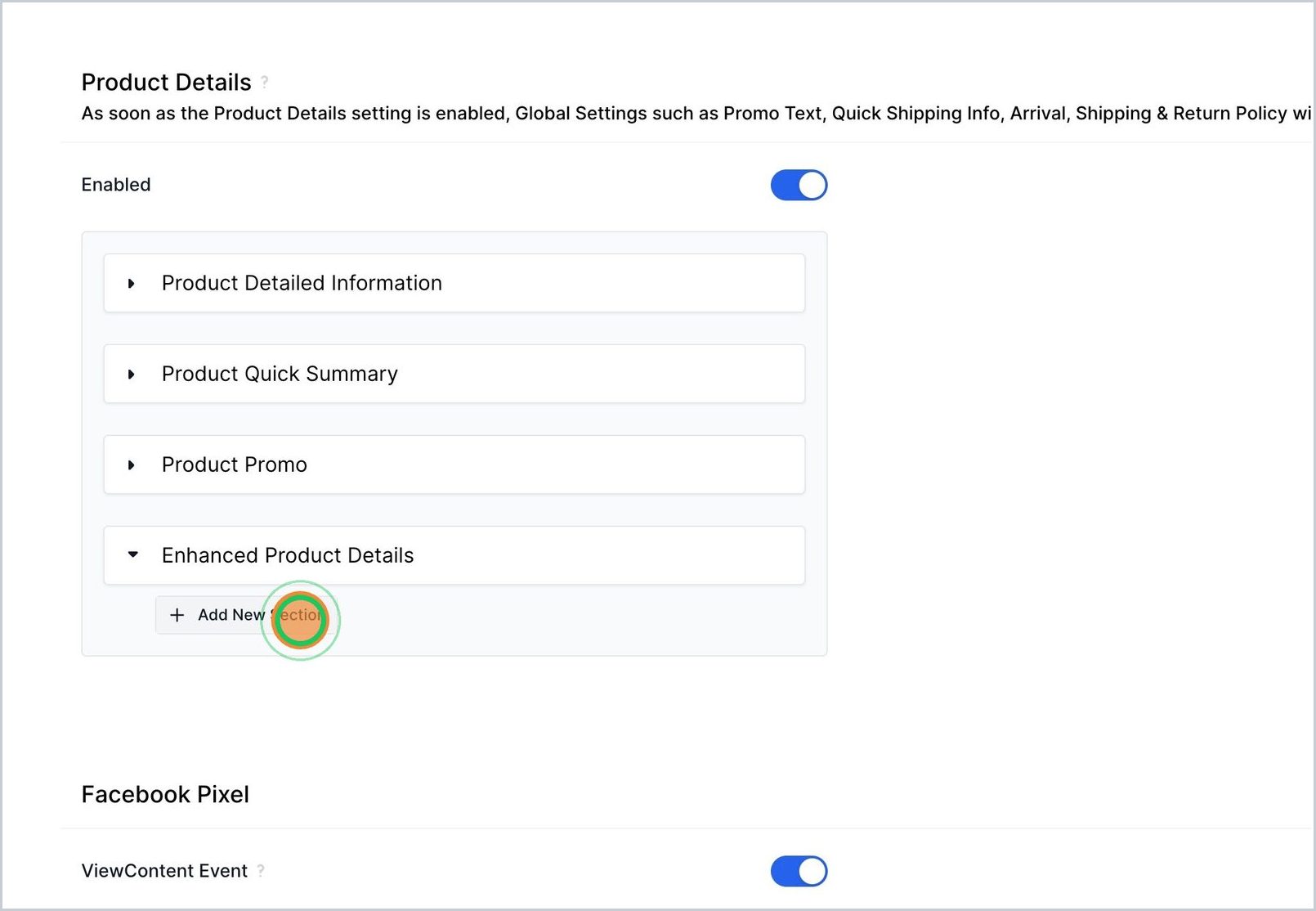 How can I add Enhanced Content in My PDP's? — step 3