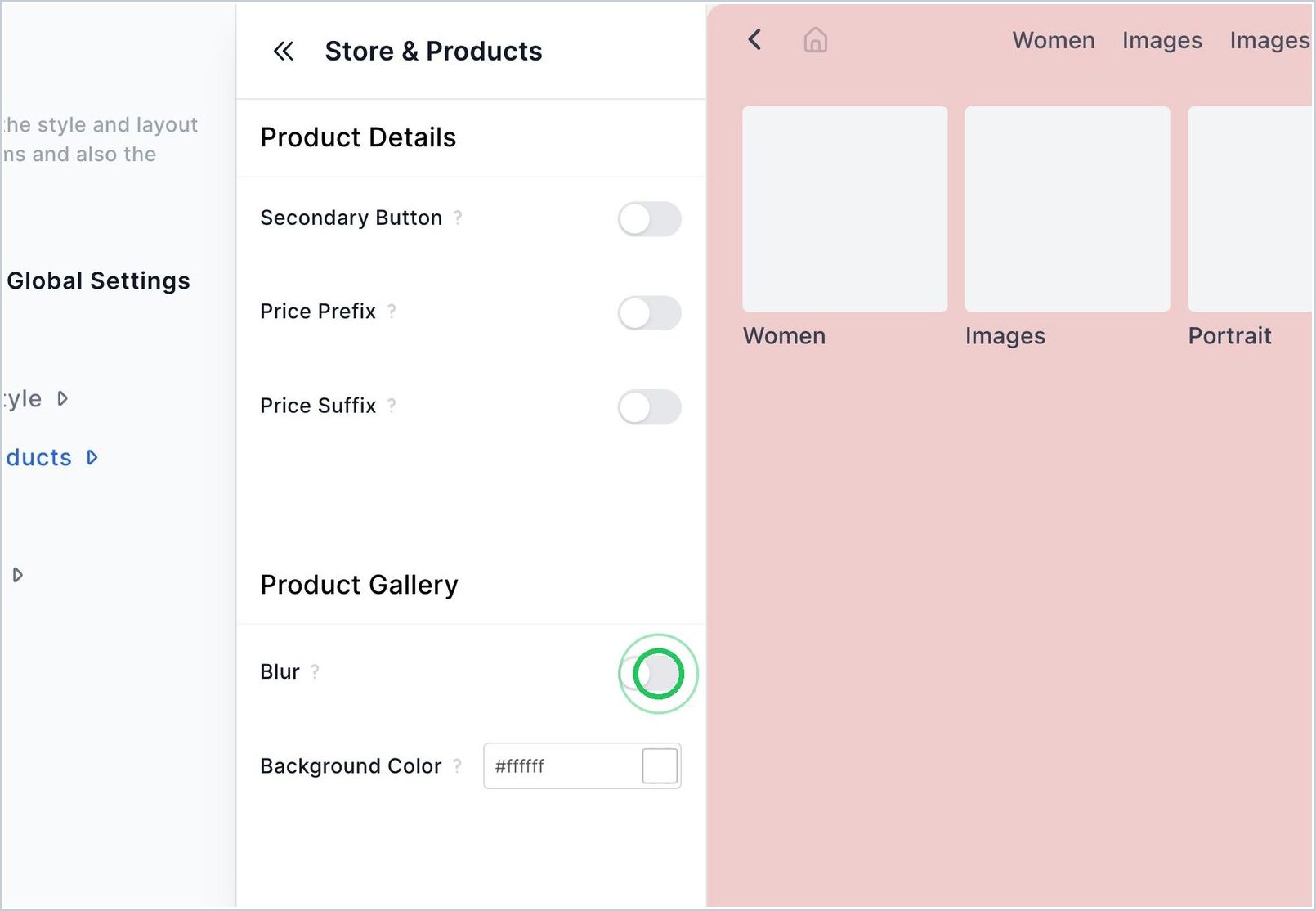 How can I enable PDP Gallery Background Blur? — step 2