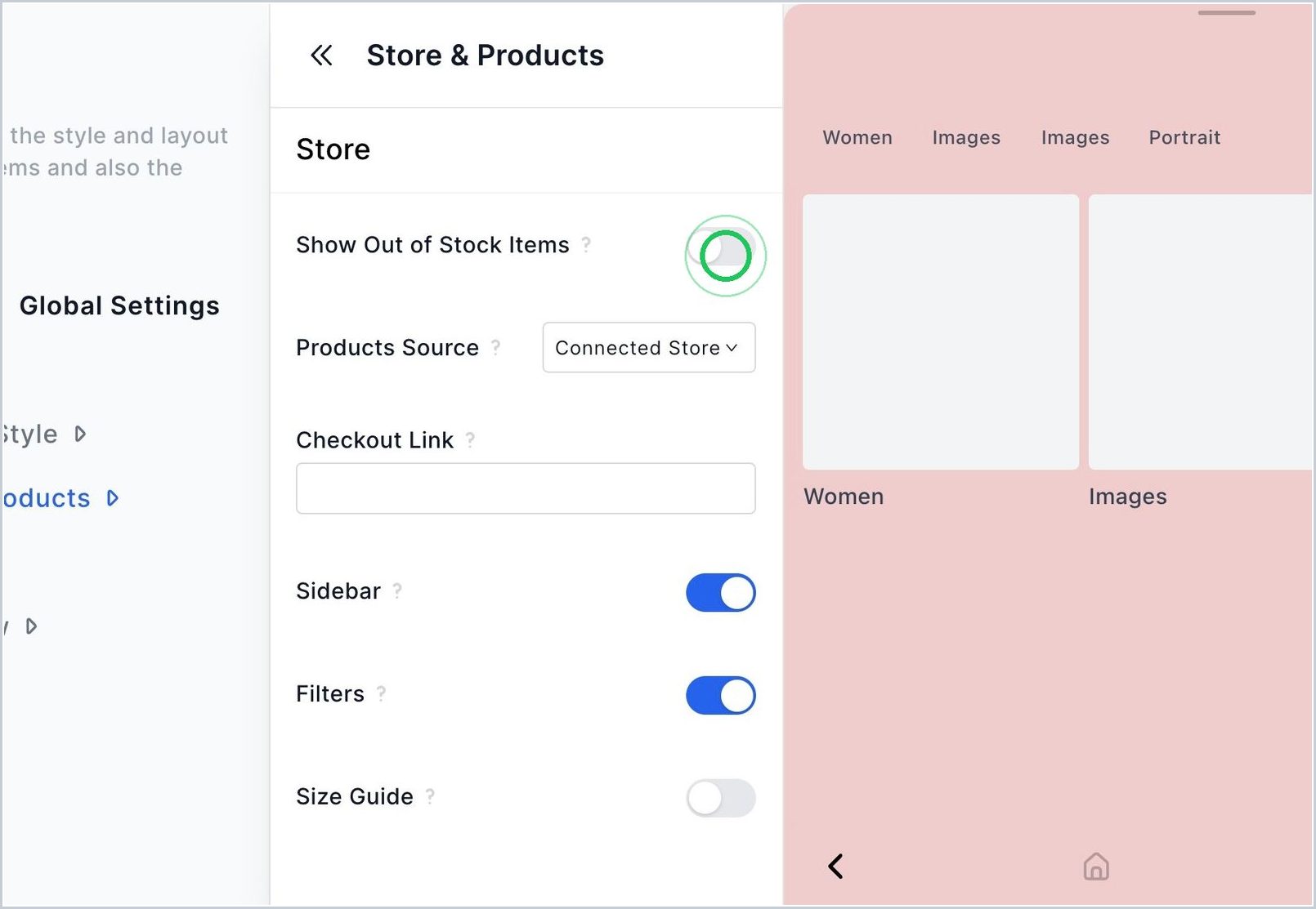 How can I show Out of Stock Items? — step 1