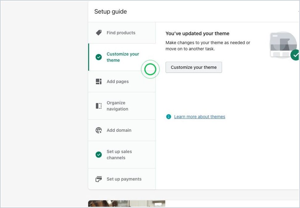 How do you enable Bottom Bar in the Shopify theme? — step 1