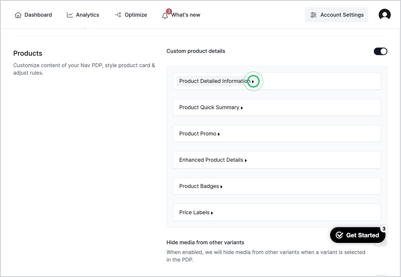 How do I add a table in my product details section on a PDP? — step 3