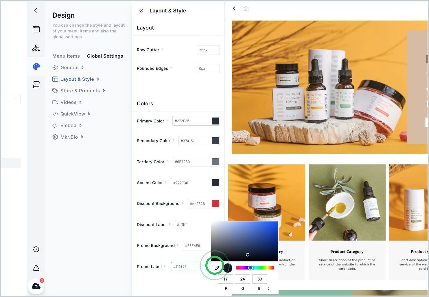 How do I edit the promo text and background color? — step 5