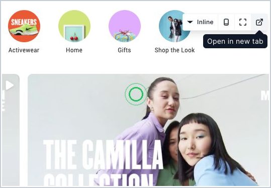 How can preview the different Nav options? — step 3