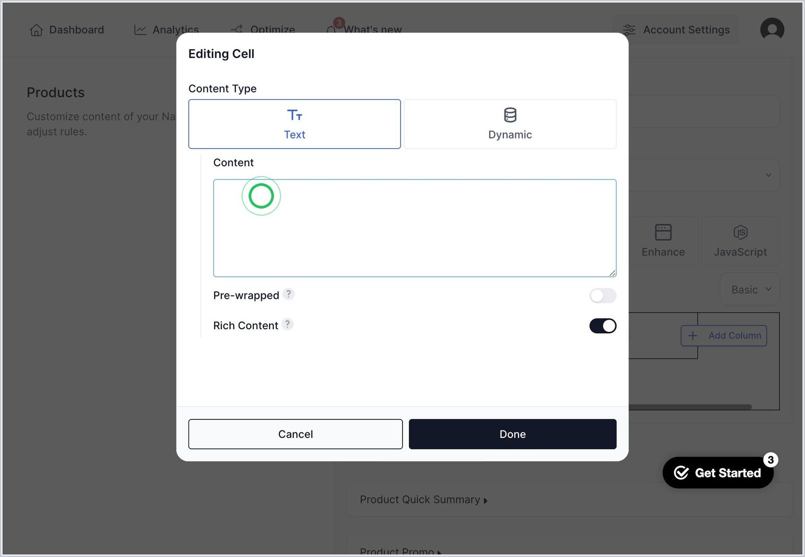 How do I add a table in my product details section on a PDP? — step 11