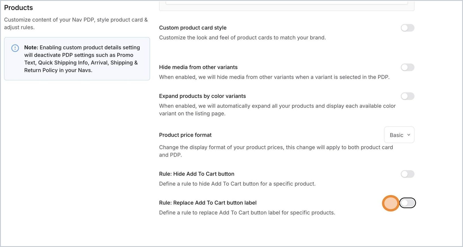 How do I add  hide or replace the 'Add to Cart' CTA — step 5