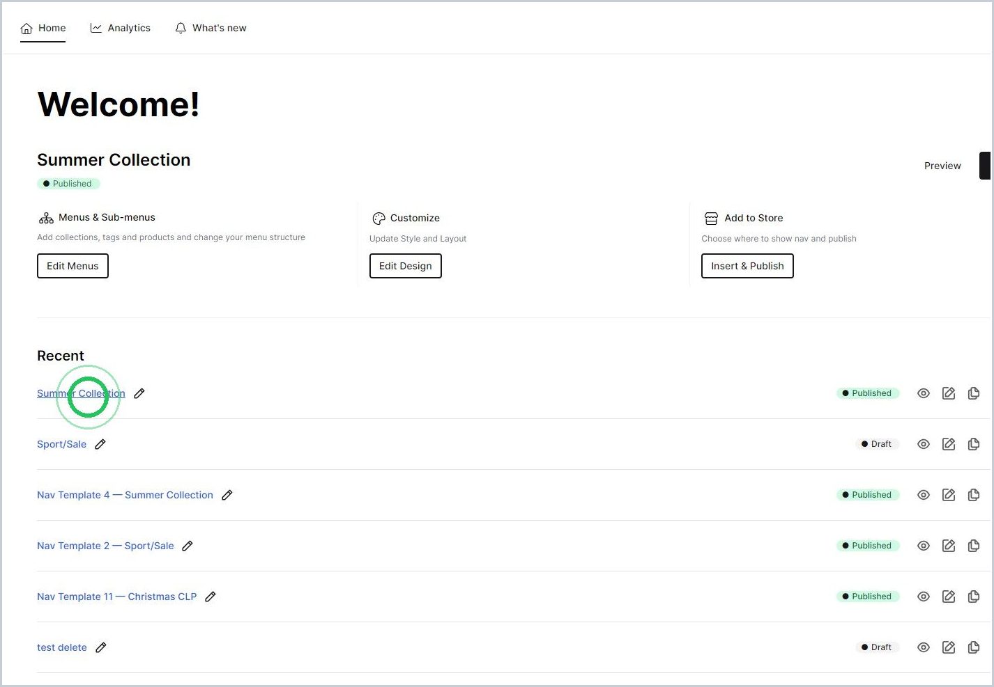 How can you add Smart Collections in Maker Nav? — step 1