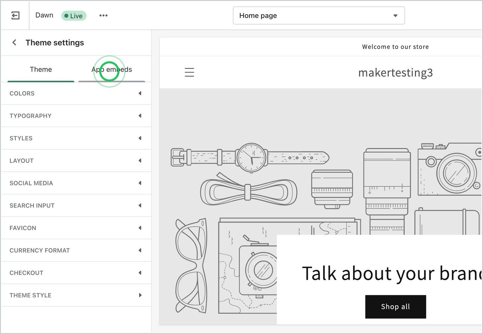 How do you enable Bottom Bar in the Shopify theme? — step 4