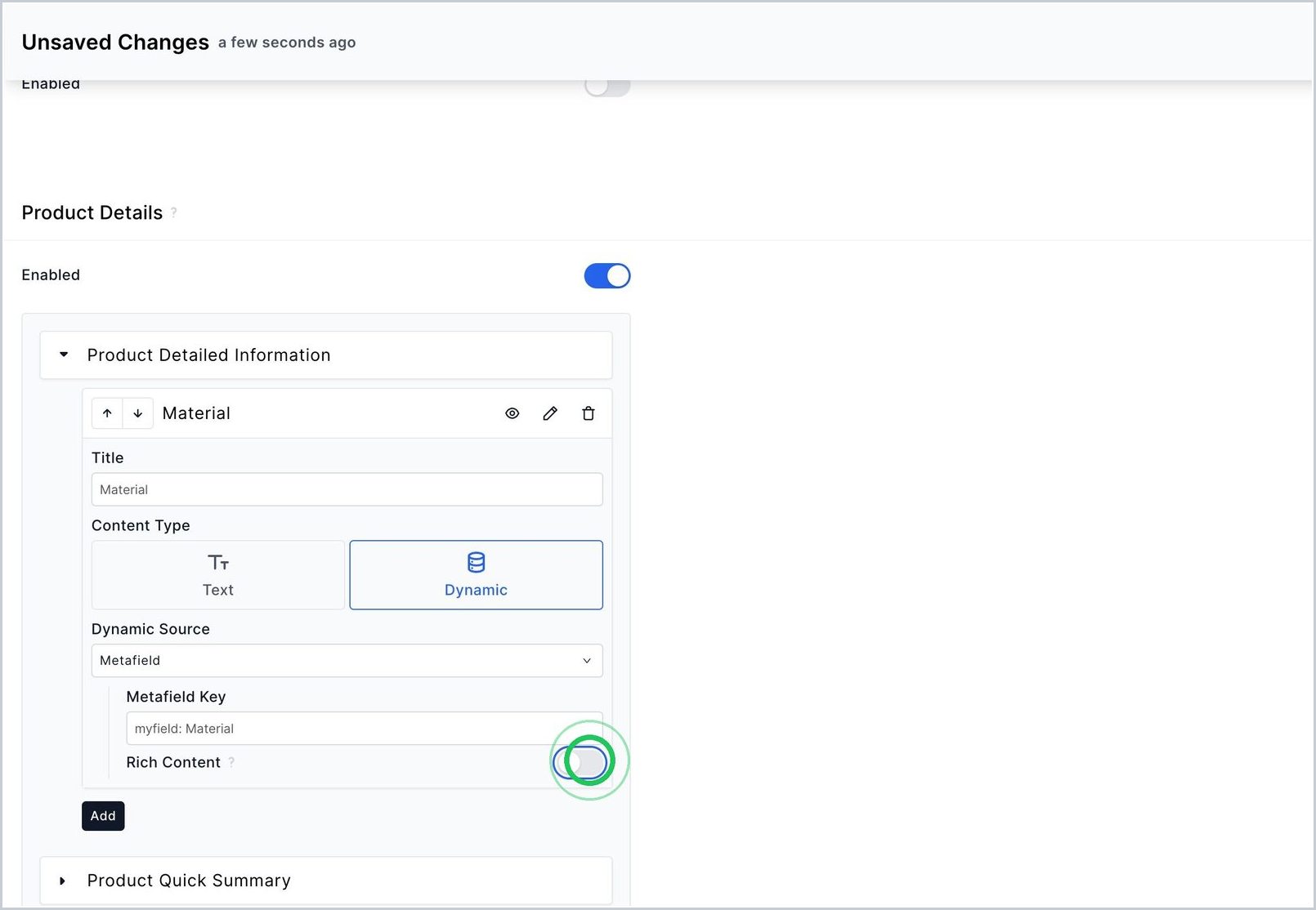 How can a Shopify store display additional PDP details using metafields? — step 10
