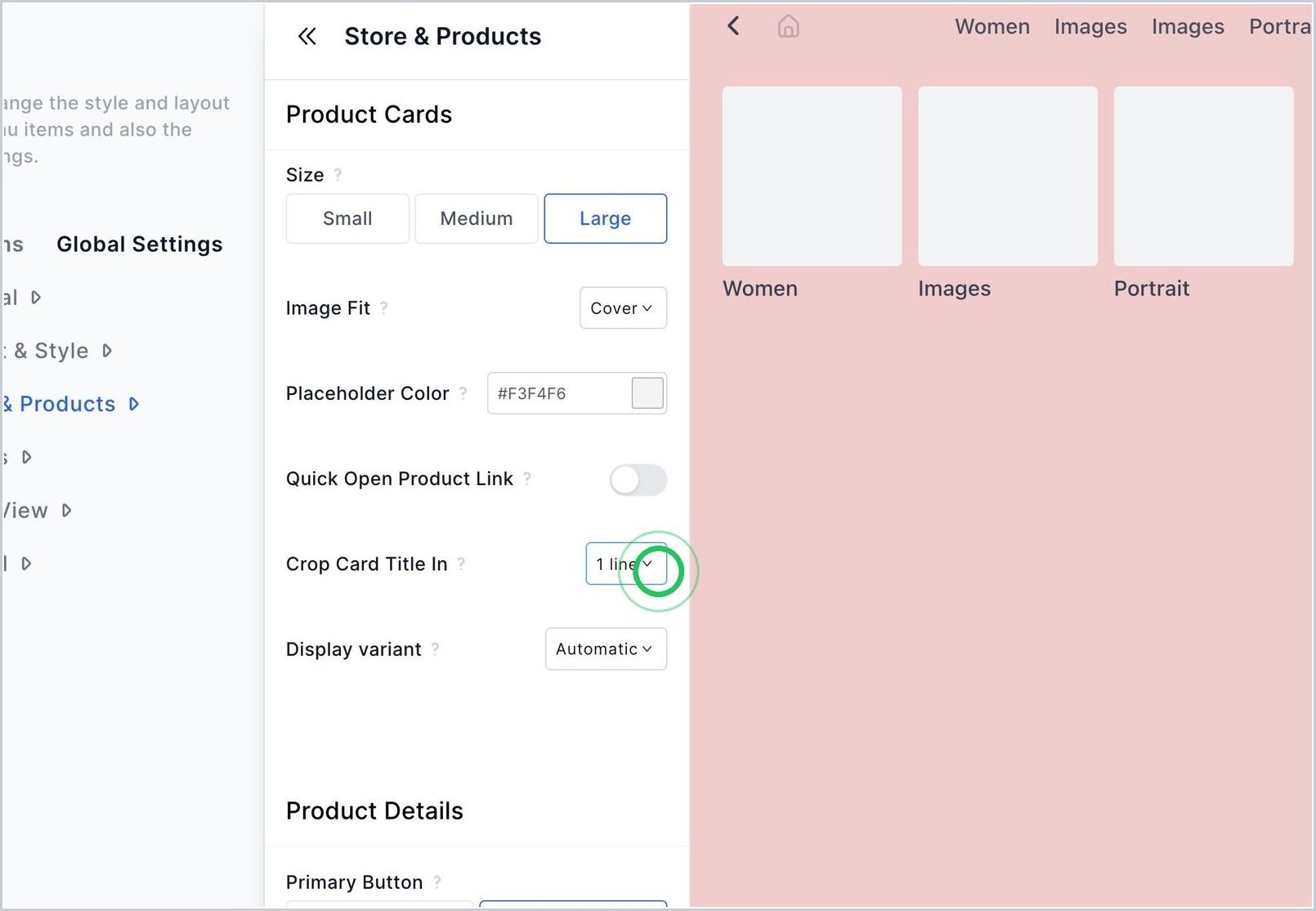 How can I customize Product Card Title Lines? — step 2