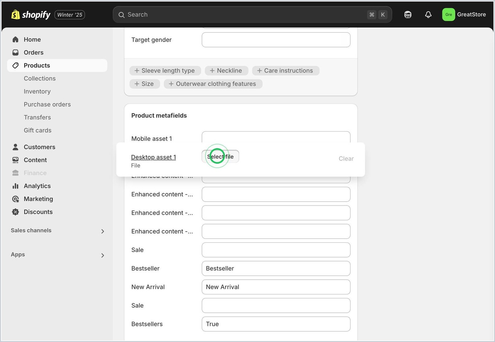 How do you add enhanced content to PDPs via Shopify Metafields? — step 15