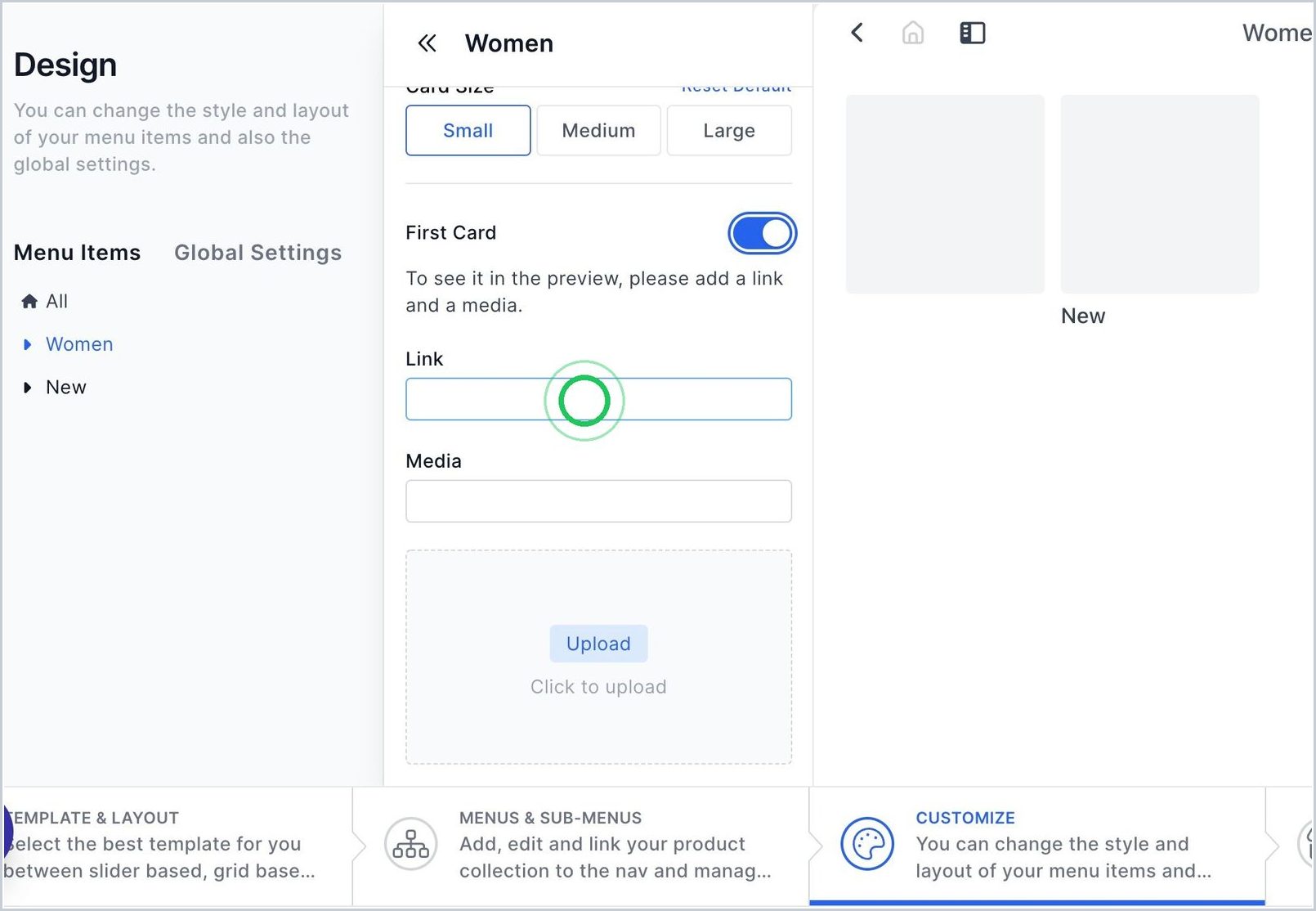 How to add your First Card Link? — step 3