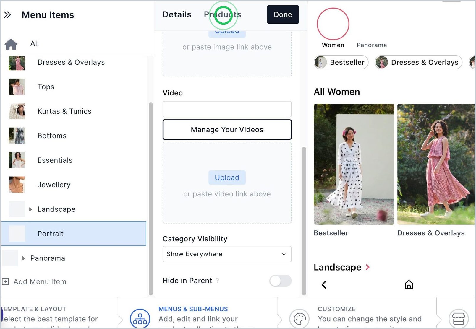 How do I add Products to my Nav? — step 9