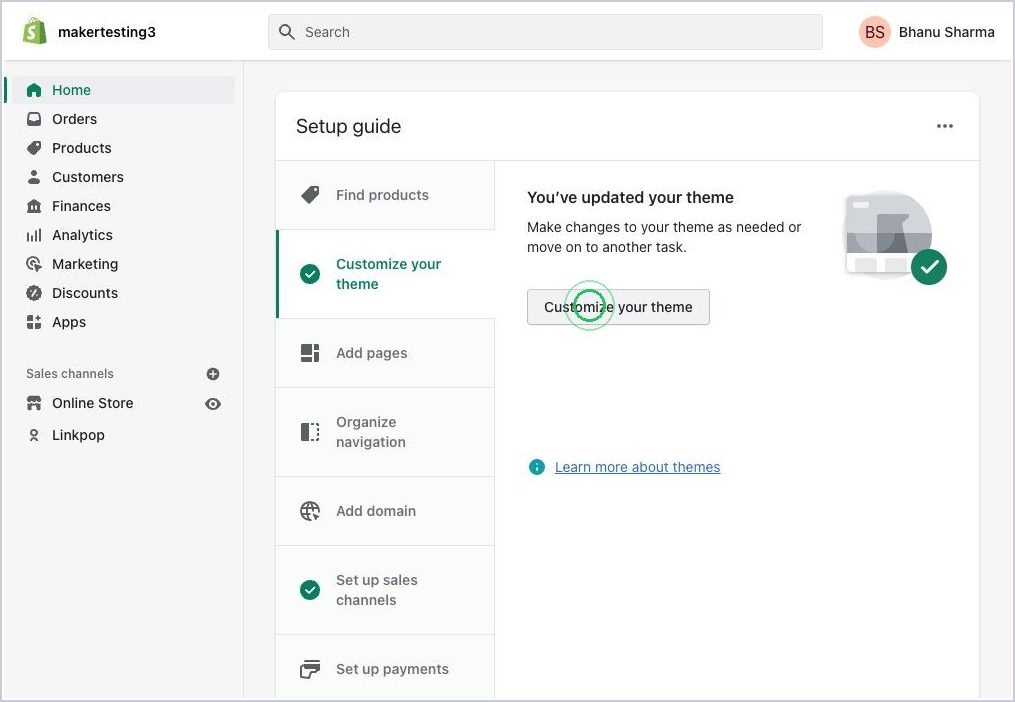 Steps to enable Full Page Nav  Smart Nav in your Shopify theme — step 2