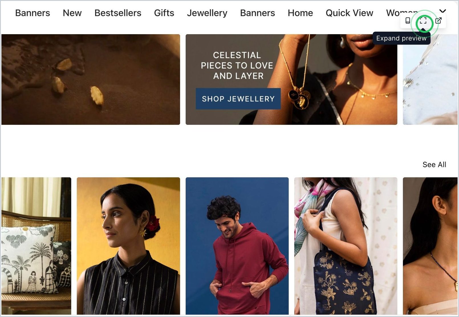 How do you expand or shrink Maker Nav preview? — step 2