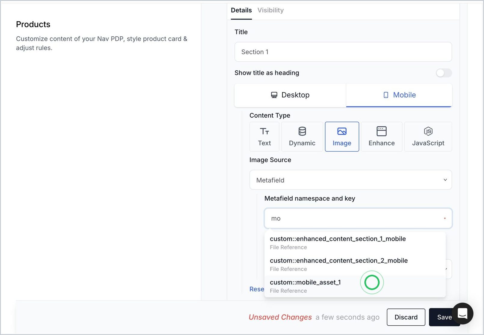 How do you add enhanced content to PDPs via Shopify Metafields? — step 29