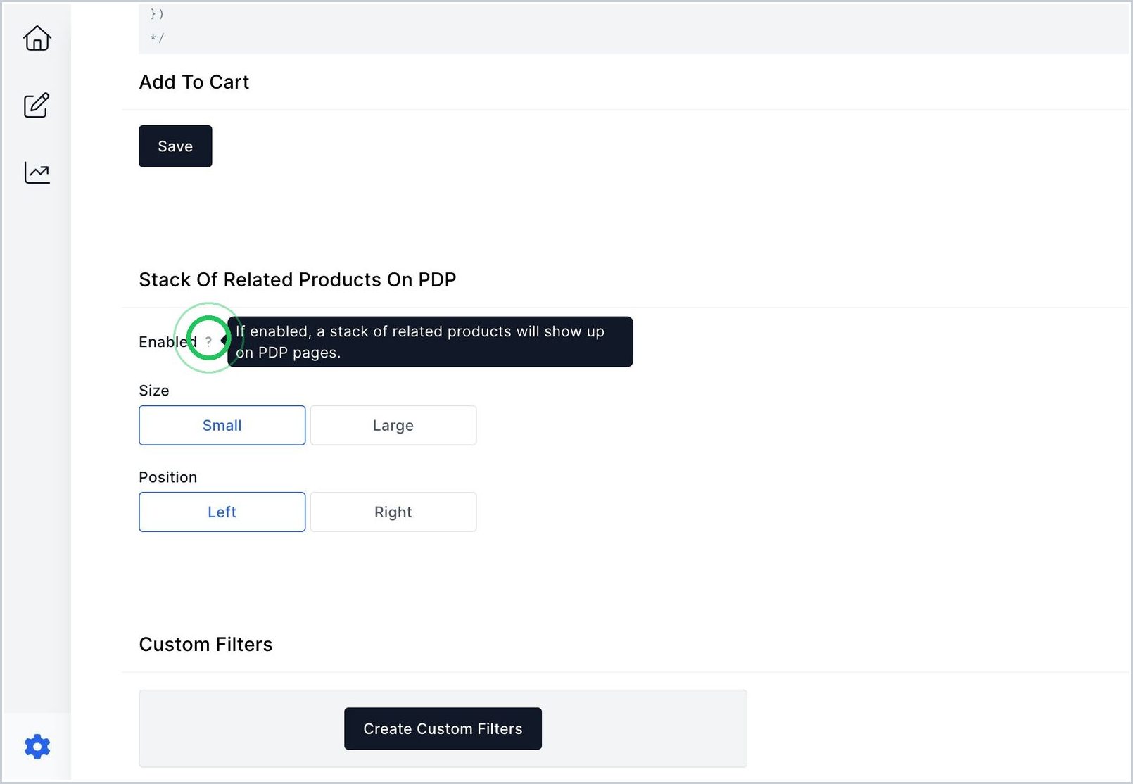How do I enable Product Stack on my site product detail pages? — step 2