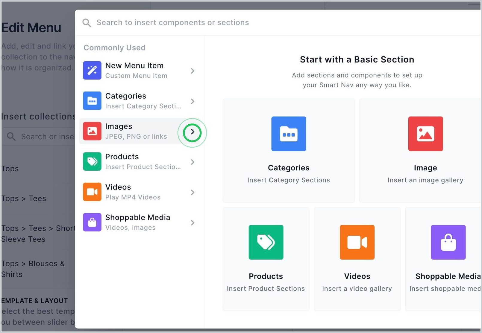 How do I add a menu/collections? — step 4